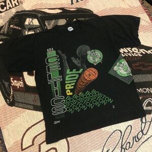 Vintage Boston Celtics NBA Pride AOP Salem  Tee